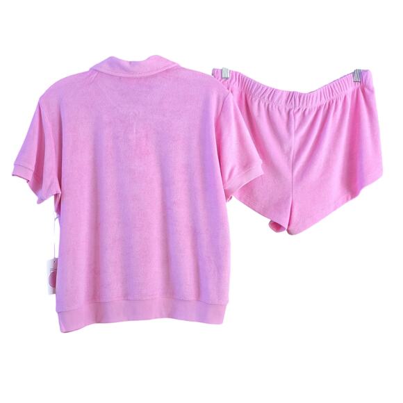 PJ Salvage Pink Bubblegum French Terry Pickleball Short Set M NWT - Picture 2 of 8